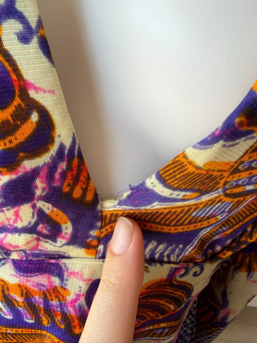 Vintage 70's Colorful Pattern Kaftan Maxi Dress - Picture 6 of 16